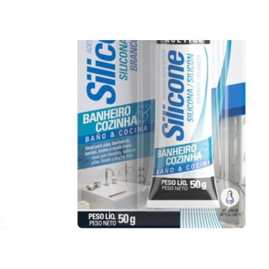 Cola Silicone Tekbond 50G Acetico Branco Cozinhawc Cola Silicone Tekbond 50G Acetico Branco Cozinhawc