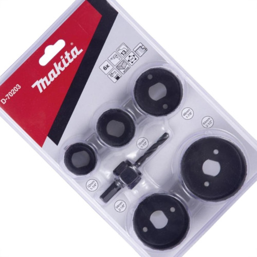 Serra Copo Aco Carbono Makita C/ 6Pecas D-70203 Serra Copo Aco Carbono Makita C/ 6Pecas D-70203