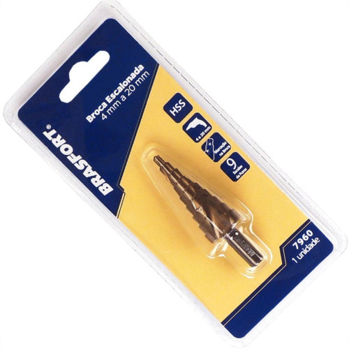 Broca Escalonada Brasfort 4 A 20Mm 7960 Broca Escalonada Brasfort 4 A 20Mm 7960