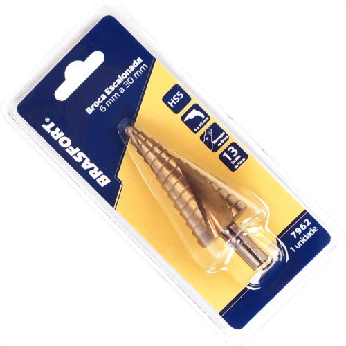 Broca Escalonada Brasfort 6 A 30Mm 7962 Broca Escalonada Brasfort 6 A 30Mm 7962
