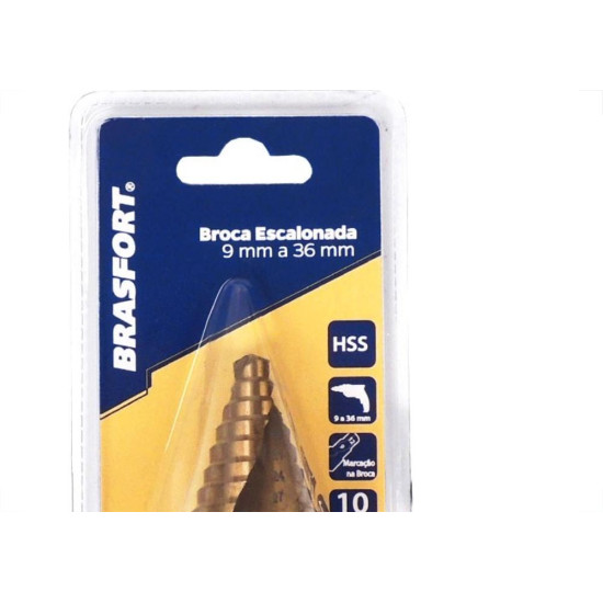 Broca Escalonada Brasfort 9 A 36Mm 7963 Broca Escalonada Brasfort 9 A 36Mm 7963