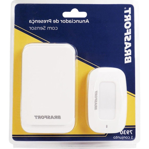 Anunciador De Presenca Brasfort Com Sensor Branco 7930 Anunciador De Presenca Brasfort Com Sensor Branco 7930