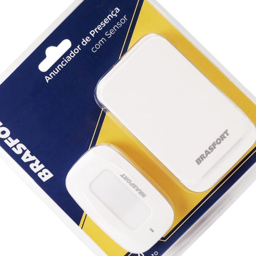 Anunciador De Presenca Brasfort Com Sensor Branco 7930 Anunciador De Presenca Brasfort Com Sensor Branco 7930