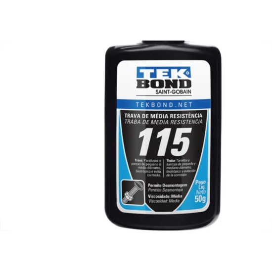 Cola Trava Rosca Tekbond Bmt 115 Azul 50G 