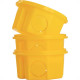 Caixinha Luz Plastica 3X3 Tramontina Amarela Orelha Pvc - Kit C/20