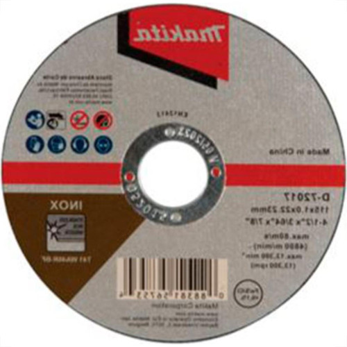 Disco De Corte Para Inox Makita 4.1/2X3/64X7/8 Fino D-72017-10