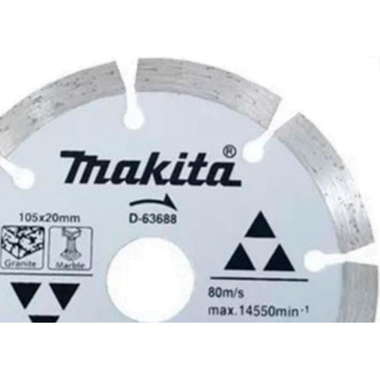 Disco Diamantado Makita Segmentado 105Mm Para Granito E Marmore D-63688
