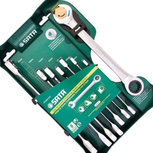 Chave Combinada Catracada Sata Speedy 08 Pecas 8-19Mm St08007Asj Chave Combinada Catracada Sata Speedy 08 Pecas 8-19Mm St08007Asj