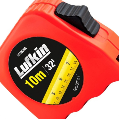 Trena Lufkin 10M/1'' Com Trava L500 Laranja L532Cme Trena Lufkin 10M/1'' Com Trava L500 Laranja L532Cme
