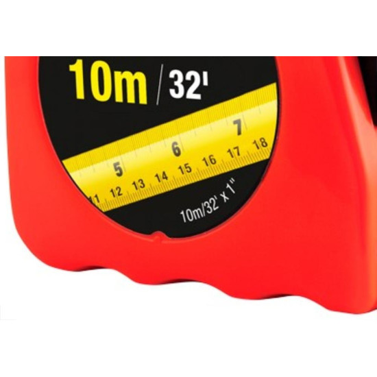Trena Lufkin 10M/1'' Com Trava L500 Laranja L532Cme Trena Lufkin 10M/1'' Com Trava L500 Laranja L532Cme