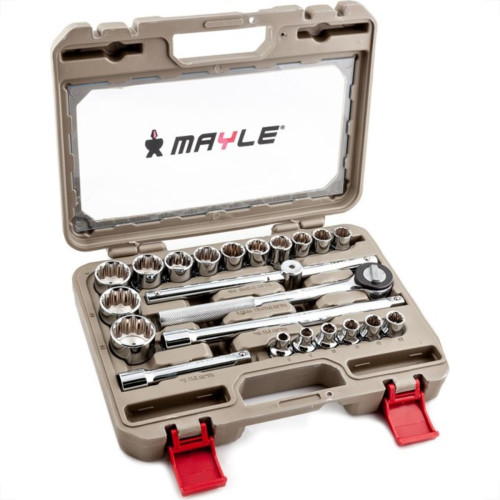 Jogo Soquete Estriado 1/2'' Mayle 23 Pecas 8-32Mm 110023 Jogo Soquete Estriado 1/2'' Mayle 23 Pecas 8-32Mm 110023