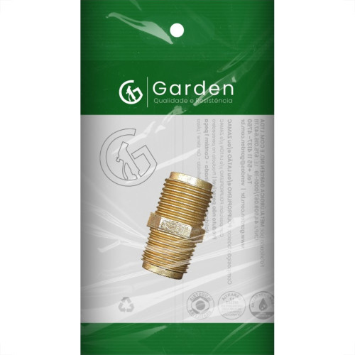 Niple Zamac Amarelo Garden   1/2''X1/2'' 10603E