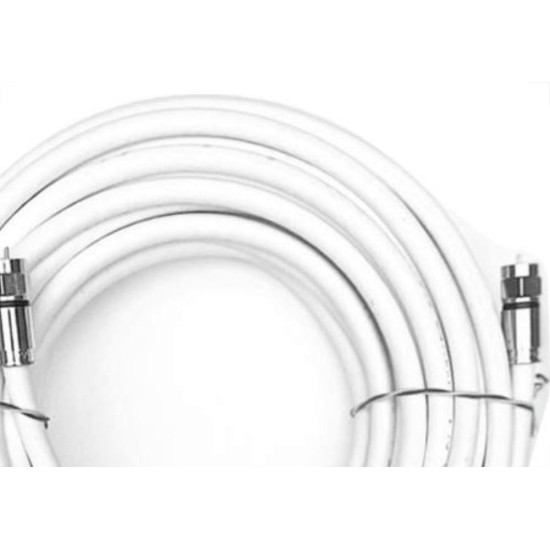 Fio Coaxial Rg 06 Com Conector Branco 67 100pcs 10M 3213 Fio Coaxial Rg 06 Com Conector Branco 67 100pcs 10M 3213