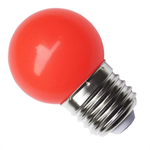 Lampada Led Bolinha Galaxy E27 1.5Wx220V Vermelho 1217 - Kit C/10 Lampada Led Bolinha Galaxy E27 1.5Wx220V Vermelho 1217 - Kit C/10