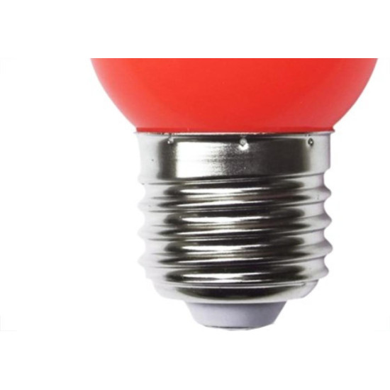 Lampada Led Bolinha Galaxy E27 1.5Wx220V Vermelho 1217 - Kit C/10 Lampada Led Bolinha Galaxy E27 1.5Wx220V Vermelho 1217 - Kit C/10