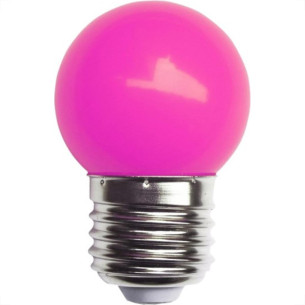 Lampada Led Bolinha Galaxy E27 3Wx127V Rosa 1234 . / Kit C/ 10