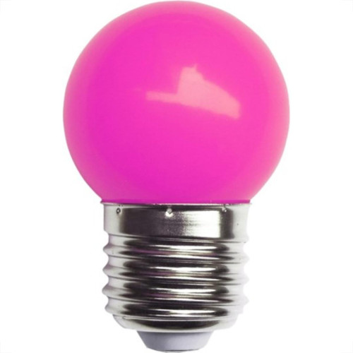 Lampada Led Bolinha Galaxy E27 3Wx127V Rosa 1234 - Kit C/10 Lampada Led Bolinha Galaxy E27 3Wx127V Rosa 1234 - Kit C/10