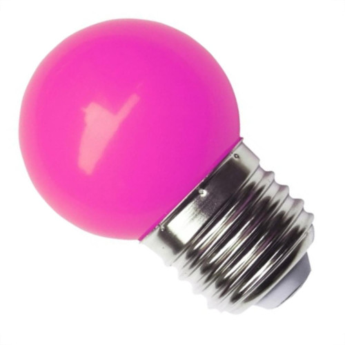 Lampada Led Bolinha Galaxy E27 3Wx127V Rosa 1234 - Kit C/10 Lampada Led Bolinha Galaxy E27 3Wx127V Rosa 1234 - Kit C/10