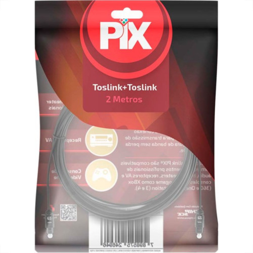 Cabo Optico Toslink Profissional 2M 018-9002 Cabo Optico Toslink Profissional 2M 018-9002