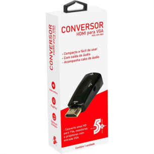 Conversor De Video - Hdmi Para Vga - Saida R/L - ( Plug )   075-0822