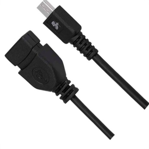 Cabo Micro Usb Mobile - Micro Usb + Usb A Femea - 17Cm - Preto 018-0112 Cabo Micro Usb Mobile - Micro Usb + Usb A Femea - 17Cm - Preto 018-0112