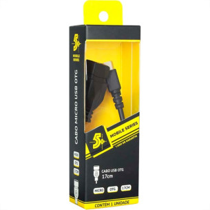 Cabo Tipo C Mobile - Tipo C + Usb A Femea - 17Cm - Preto   018-0114