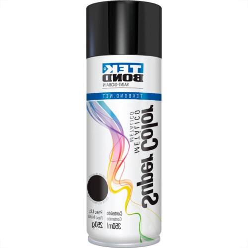 Tinta Spray Tekbond Preto Metalico 350Ml 