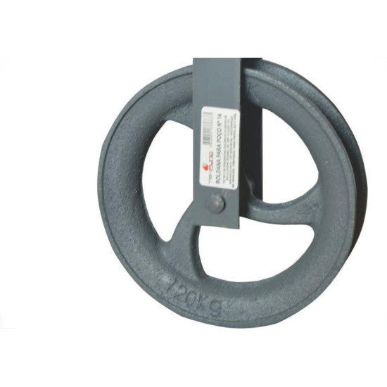 Roldana Para Poco Tekfund 14Cm Capacidade 120Kg ''Gancho'' 25 Roldana Para Poco Tekfund 14Cm Capacidade 120Kg ''Gancho'' 25