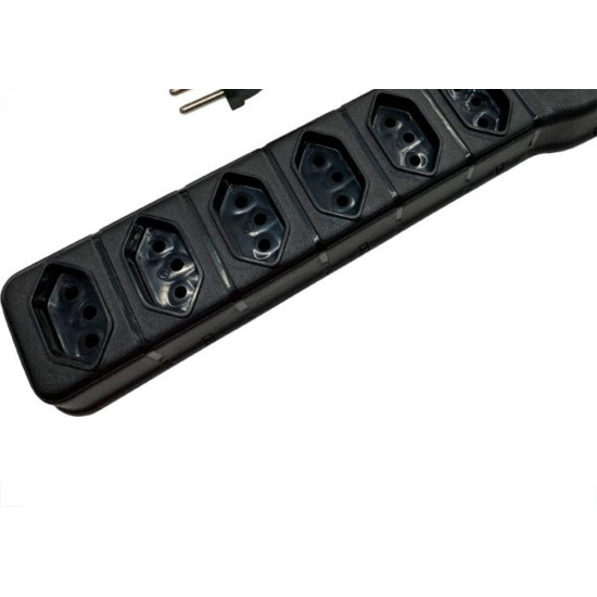 Filtro Linha Multicraft Plastico 6 Tomadas Preto Bivolt 21442 Filtro Linha Multicraft Plastico 6 Tomadas Preto Bivolt 21442