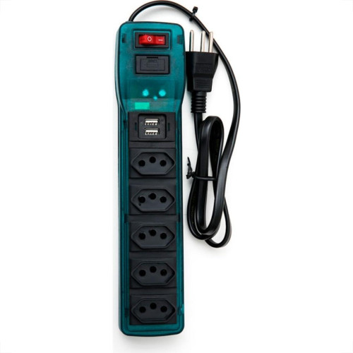 Filtro Linha Multicraft 5 Tomadas + 2 Usb Azul Bivolt 21749 Filtro Linha Multicraft 5 Tomadas + 2 Usb Azul Bivolt 21749