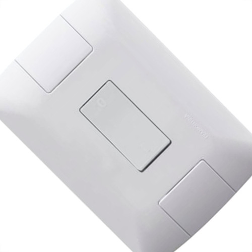 Conjunto Tramontina Aria 4X2 Branco Com Placa (1 Campainha) 57241/007 Conjunto Tramontina Aria 4X2 Branco Com Placa (1 Campainha) 57241/007