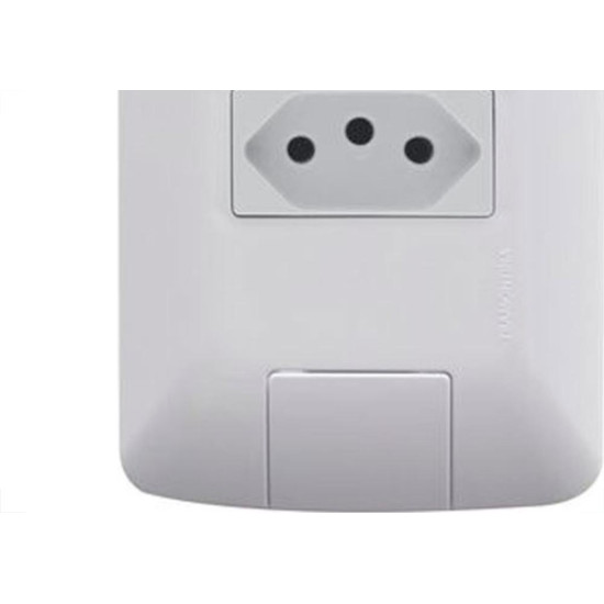 Conjunto Tramontina Aria 4X2 Branco Com Placa (1 Tomada 10A) 57241/010