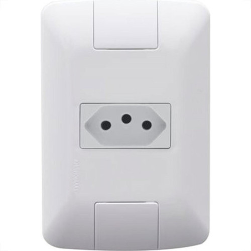 Conjunto Tramontina Aria 4X2 Branco Com Placa (1 Tomada 20A) 57241/013