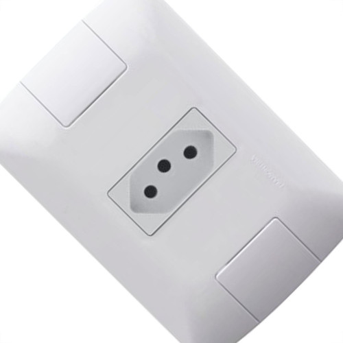 Conjunto Tramontina Aria 4X2 Branco Com Placa (1 Tomada 20A) 57241/013