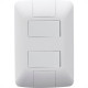 Conjunto Tramontina Aria 4X2 Branco Com Placa (2 Simples) 57241/040