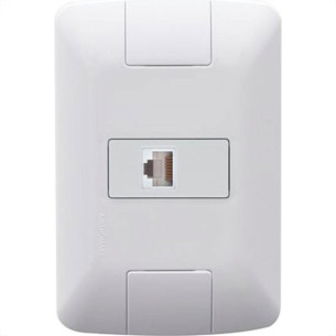 Conjunto Tramontina Aria 4X2 Branco Com Placa (1 Tomada Rj45) 57241/022