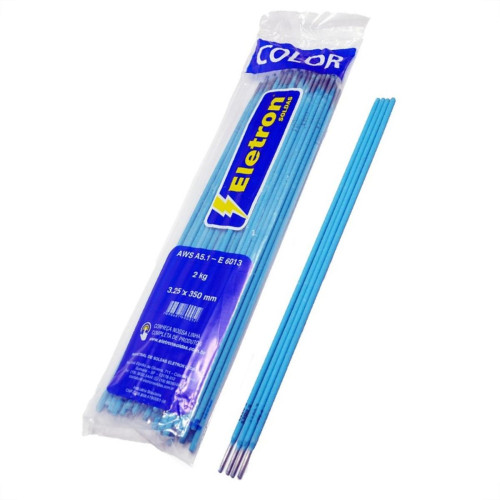 Eletrodo Eletron Ac 6013 Azul 2,50Mm Pacote 1Kg - Kit C/2 Eletrodo Eletron Ac 6013 Azul 2,50Mm Pacote 1Kg - Kit C/2