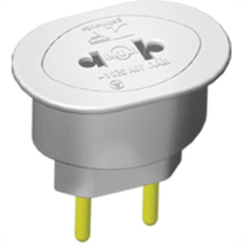 Pino Adaptador (Entrada =2 Redondo/Saida =2 Universal) Ilumi Cinza Com 1Peca 12071 Pino Adaptador (Entrada =2 Redondo/Saida =2 Universal) Ilumi Cinza Com 1Peca 12071