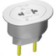 Pino Adaptador (Entrada =2 Redondo/Saida =2 Universal) Ilumi Cinza Com 1Peca 12071 Pino Adaptador (Entrada =2 Redondo/Saida =2 Universal) Ilumi Cinza Com 1Peca 12071