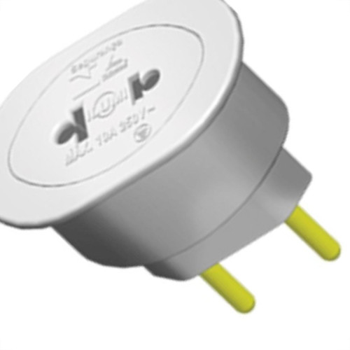 Pino Adaptador (Entrada =2 Redondo/Saida =2 Universal) Ilumi Cinza Com 1Peca 12071 Pino Adaptador (Entrada =2 Redondo/Saida =2 Universal) Ilumi Cinza Com 1Peca 12071