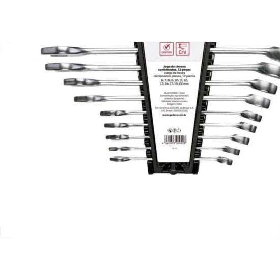Chave Combinada Gedore Red 6A22 14B Kit Com 12Pecas Chave Combinada Gedore Red 6A22 14B Kit Com 12Pecas