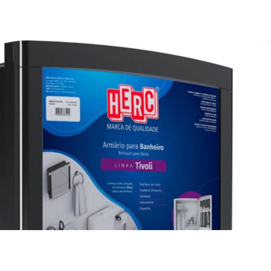 Armario Plastico Herc Tivoli Externo/Embutir 33,8X32,2 Preto Armario Plastico Herc Tivoli Externo/Embutir 33,8X32,2 Preto
