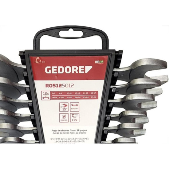 Chave Fixa Gedore Red 6A32 12B Kit 12Pecas 