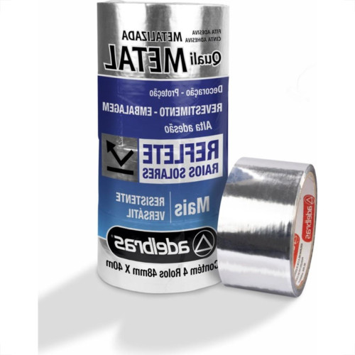 Fita Embalagem Adelbras Metalizada 48 X 40 - Kit C/5