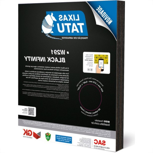 Lixa Black Infinity Tatu 40 Agua/Ferro/Massa W29100400025 - Kit C/25 Lixa Black Infinity Tatu 40 Agua/Ferro/Massa W29100400025 - Kit C/25