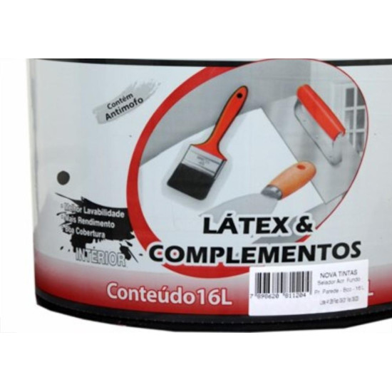 Selador Acrilico Novatintas 16L Branco Balde  Selador Acrilico Novatintas 16L Branco Balde