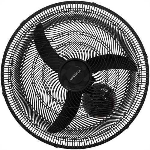Ventilador Parede Ventisol 50Cm Preto Grade Plastico 127V 130W 14063 Ventilador Parede Ventisol 50Cm Preto Grade Plastico 127V 130W 14063