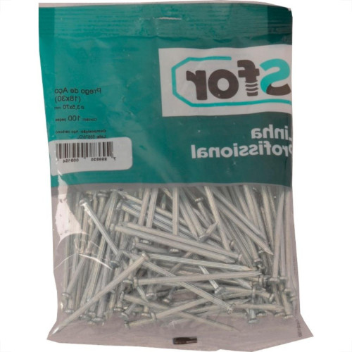 Prego Aco Sforplast Com Cabeca 17X21 (3,00X48mm) 100pcs Prego Aco Sforplast Com Cabeca 17X21 (3,00X48mm) 100pcs