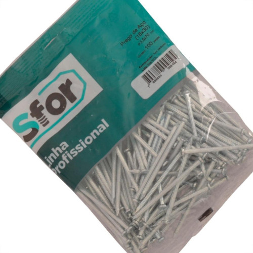 Prego Aco Sforplast Com Cabeca 17X21 (3,00X48mm) 100pcs Prego Aco Sforplast Com Cabeca 17X21 (3,00X48mm) 100pcs