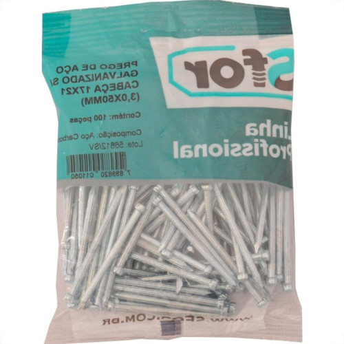 Prego Aco Sforplast Sem Cabeca 17X21 (3,00X48mm) (3,00X48mm) 100pcs 4959 Prego Aco Sforplast Sem Cabeca 17X21 (3,00X48mm) (3,00X48mm) 100pcs 4959